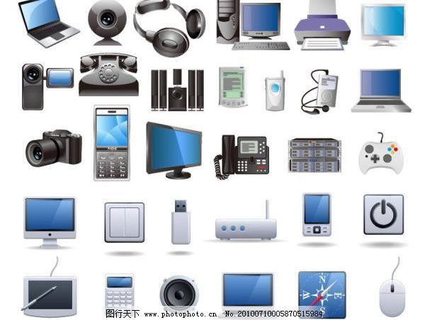 数码科技产品图标矢量素材图片